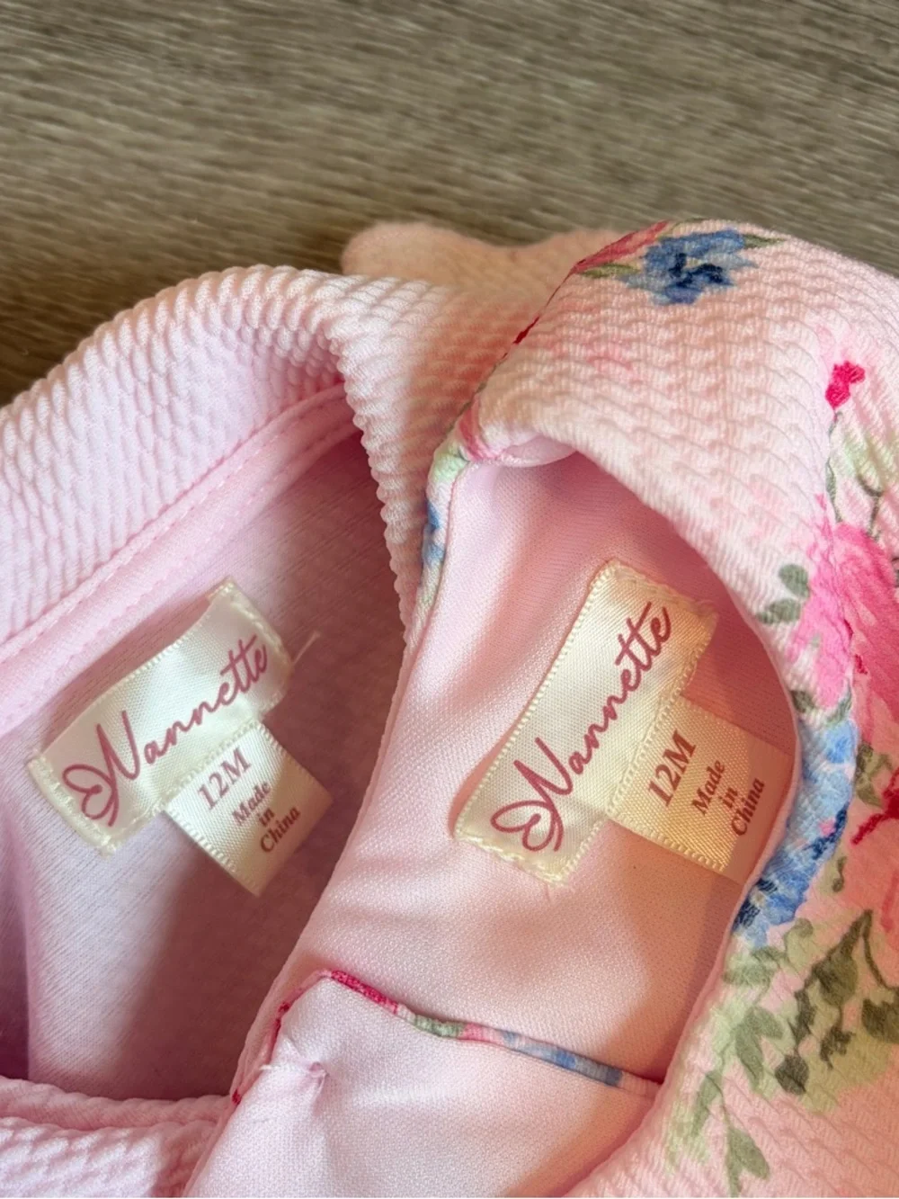Nannette baby girls floral print matching set